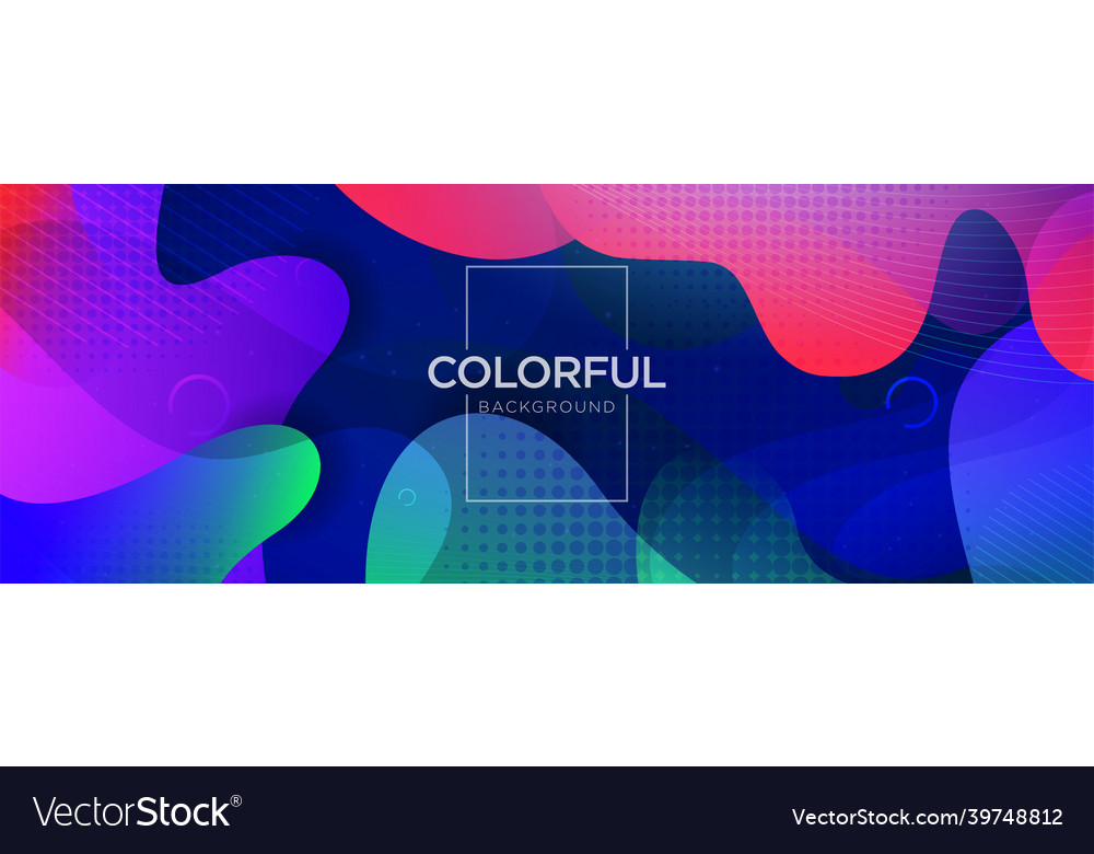 Abstract colorful fluid with dynamic shape