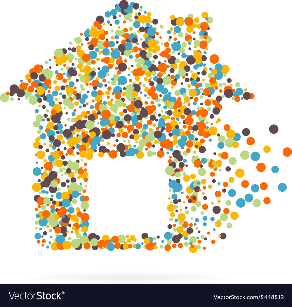 Abstract House Particle Icon