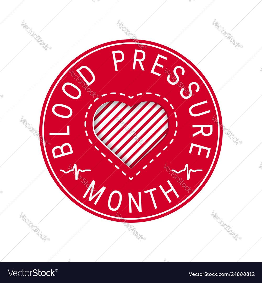 Blood pressure month concept in flat style vector image Blood pressure month concept in flat style