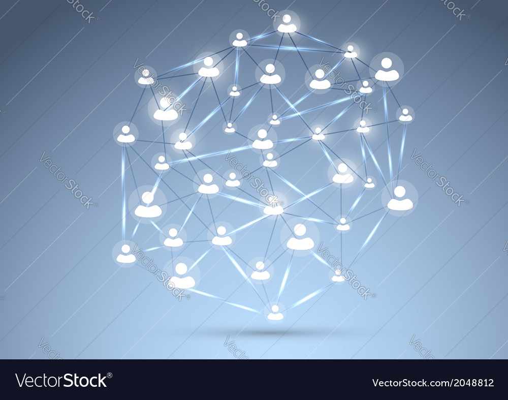 Connected Network Background
