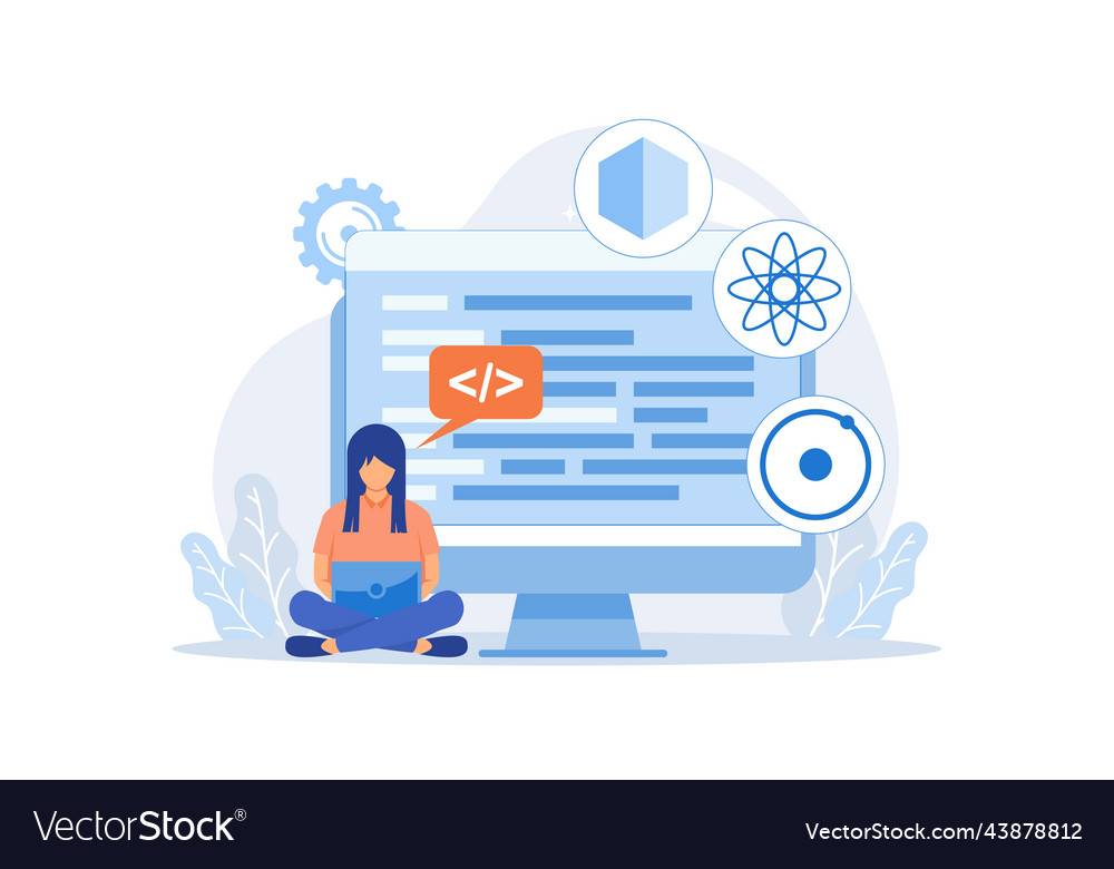 Cross-platform frameworks programming build tool vector image Cross-platform frameworks programming build tool