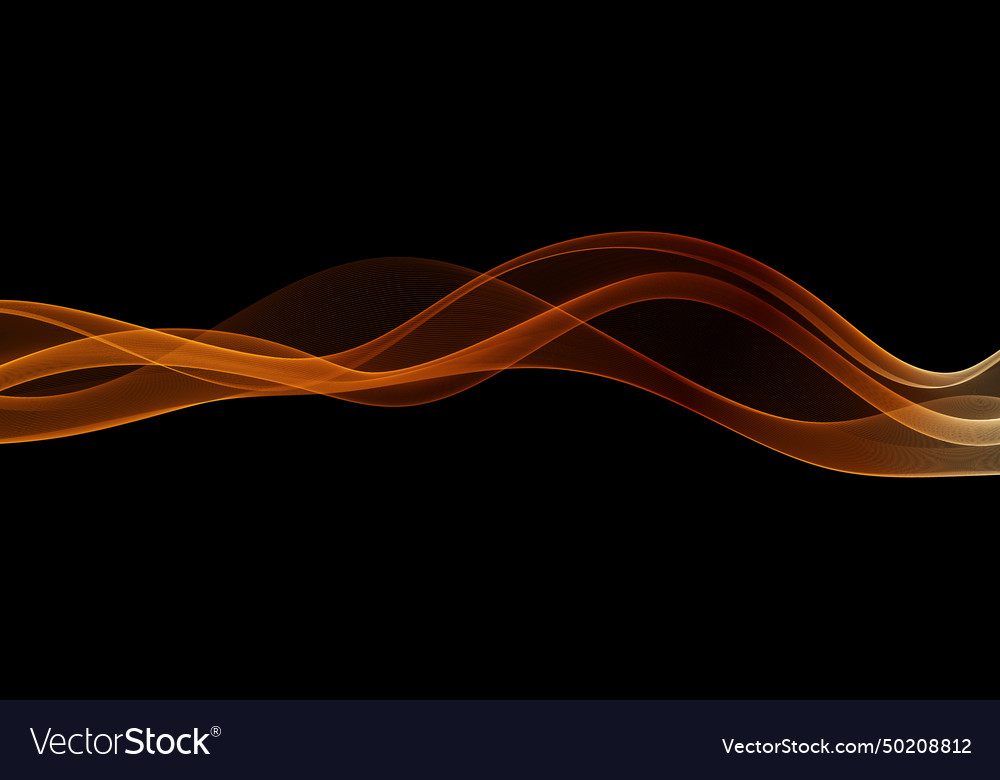 Golden lines of horizontal smooth transparent wave vector image Golden lines of horizontal smooth transparent wave