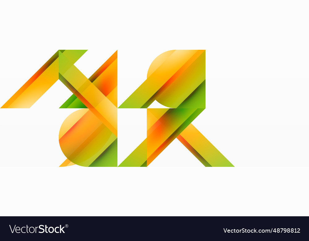 Gradient color triangles and circles on white Vector Image Gradient color triangles and circles on white