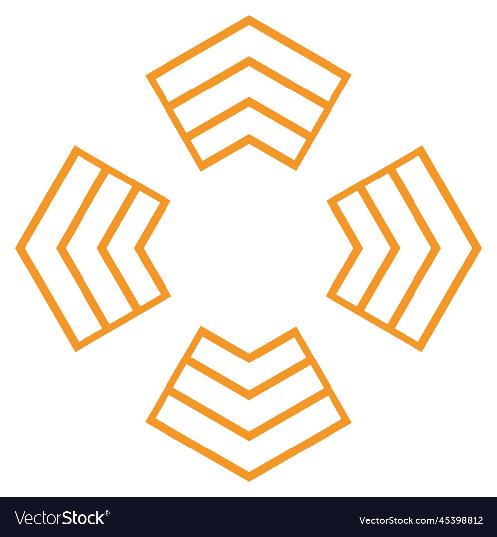 Modern geometric hexagonal shape design
