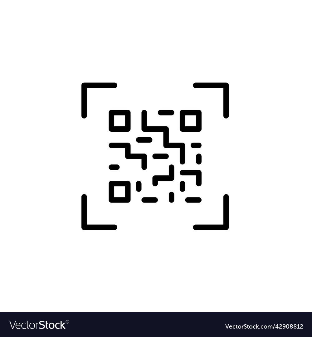Qr code scanning pixel perfect editable stroke vector image Qr code scanning pixel perfect editable stroke