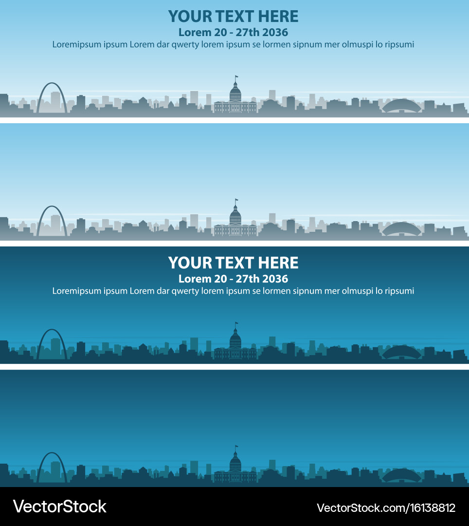 Saint louis skyline event banner Royalty Free Vector Image