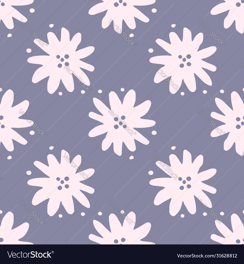 Scandinavian simple flower seamless pattern