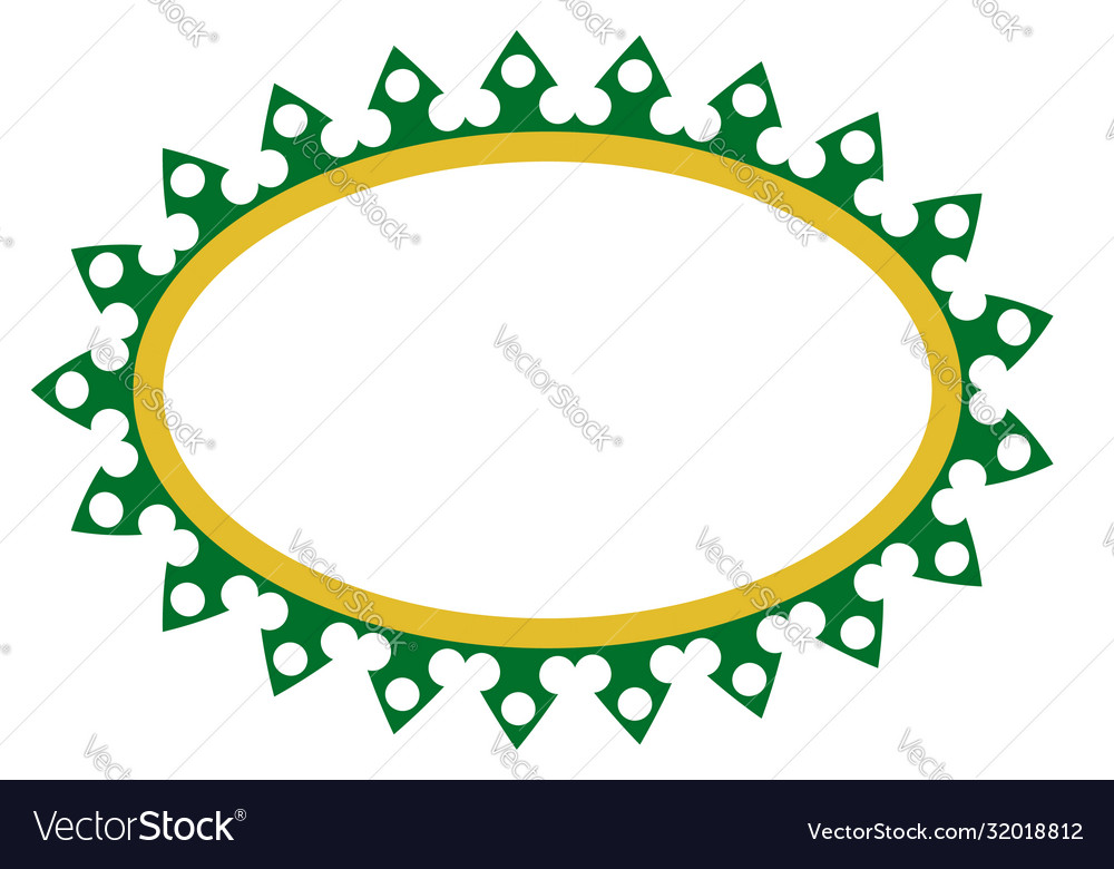 Seamless oval decoration traditional house old Vector Image
