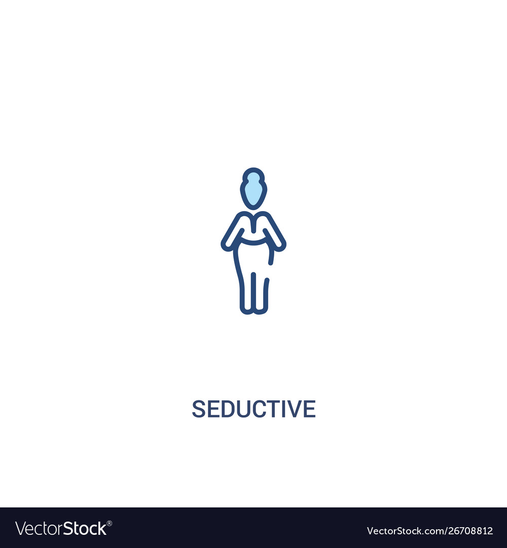 Seductive concept 2 colored icon simple line