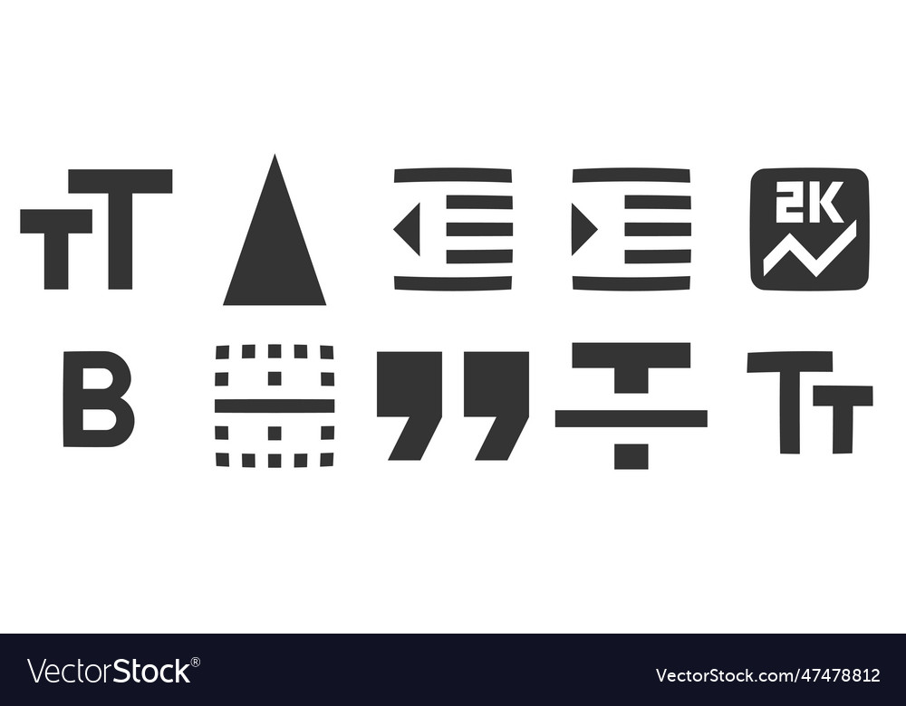 Set of 10 icons text editor collection thin line