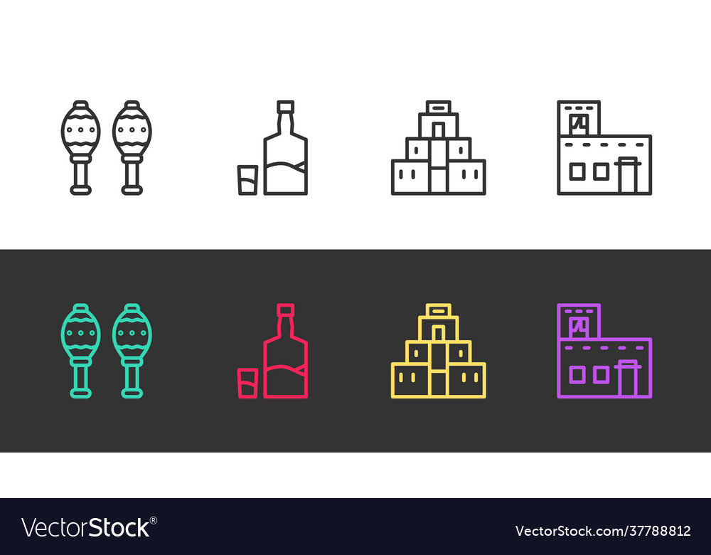 Tequila & Mayan Architecture Set