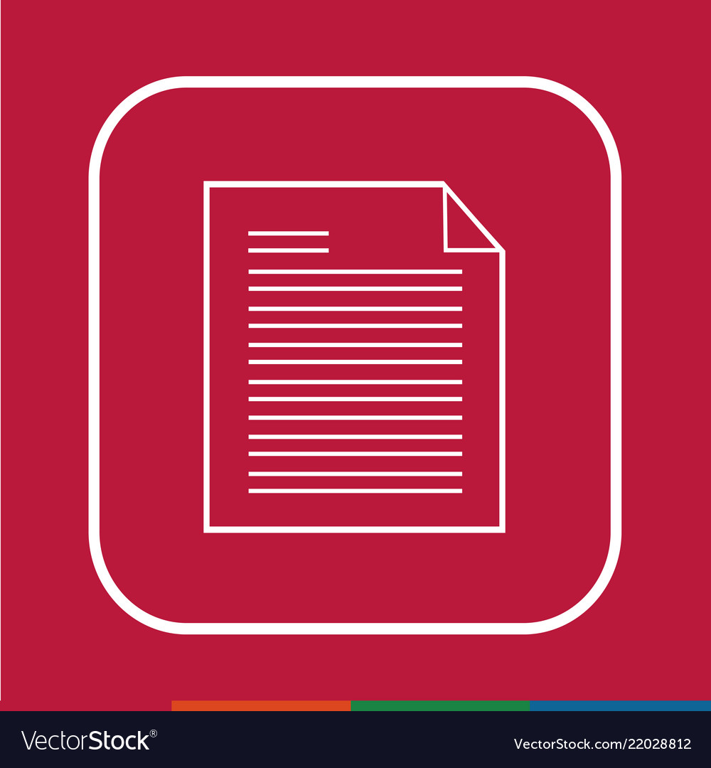 Thin line document icon design