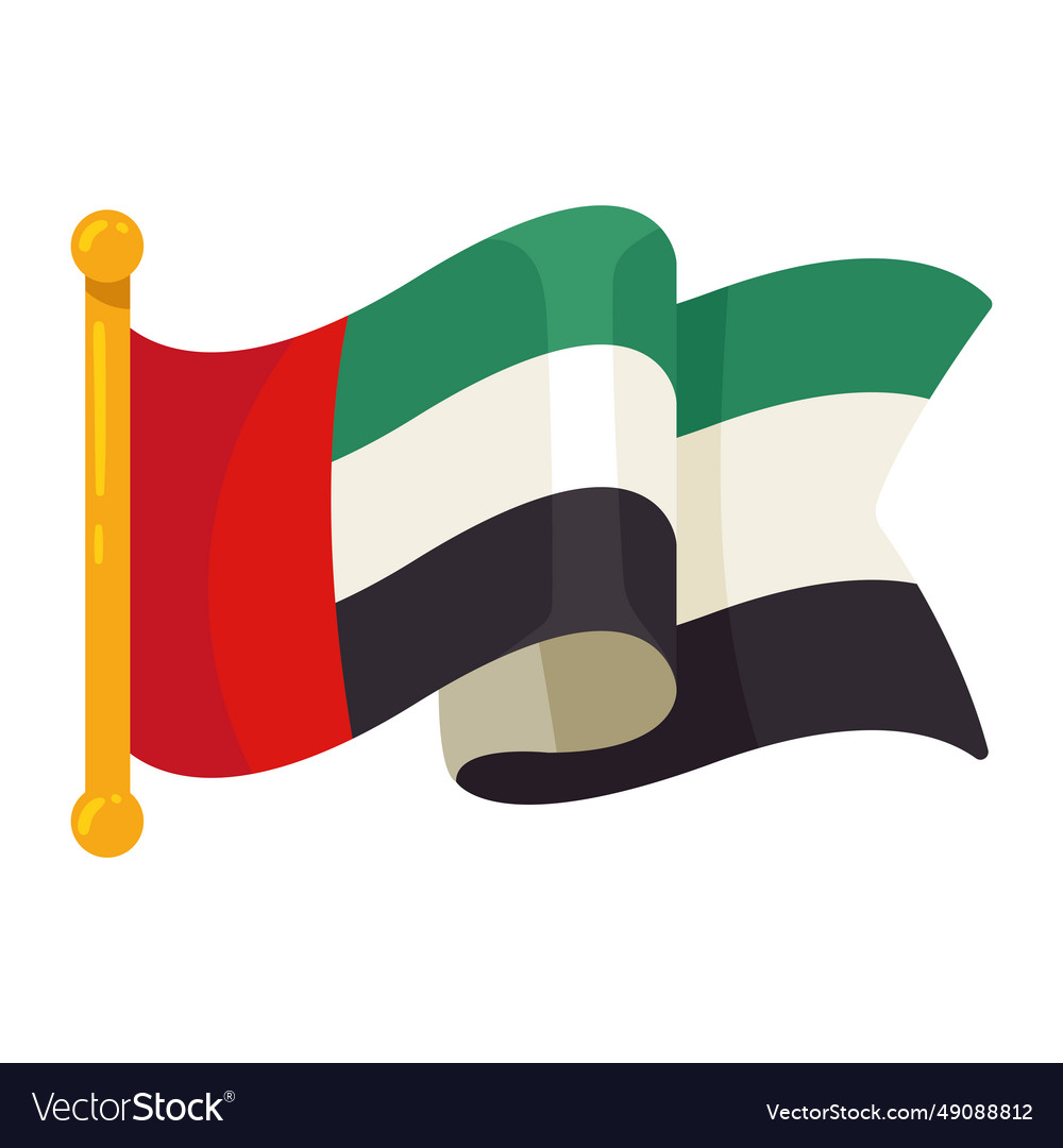 Uae national day flag symbol Royalty Free Vector Image