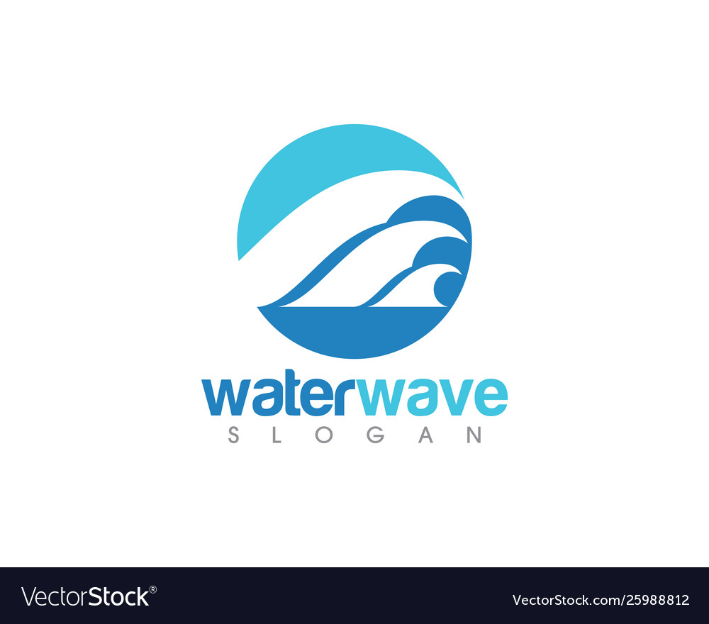 Water wave logo template