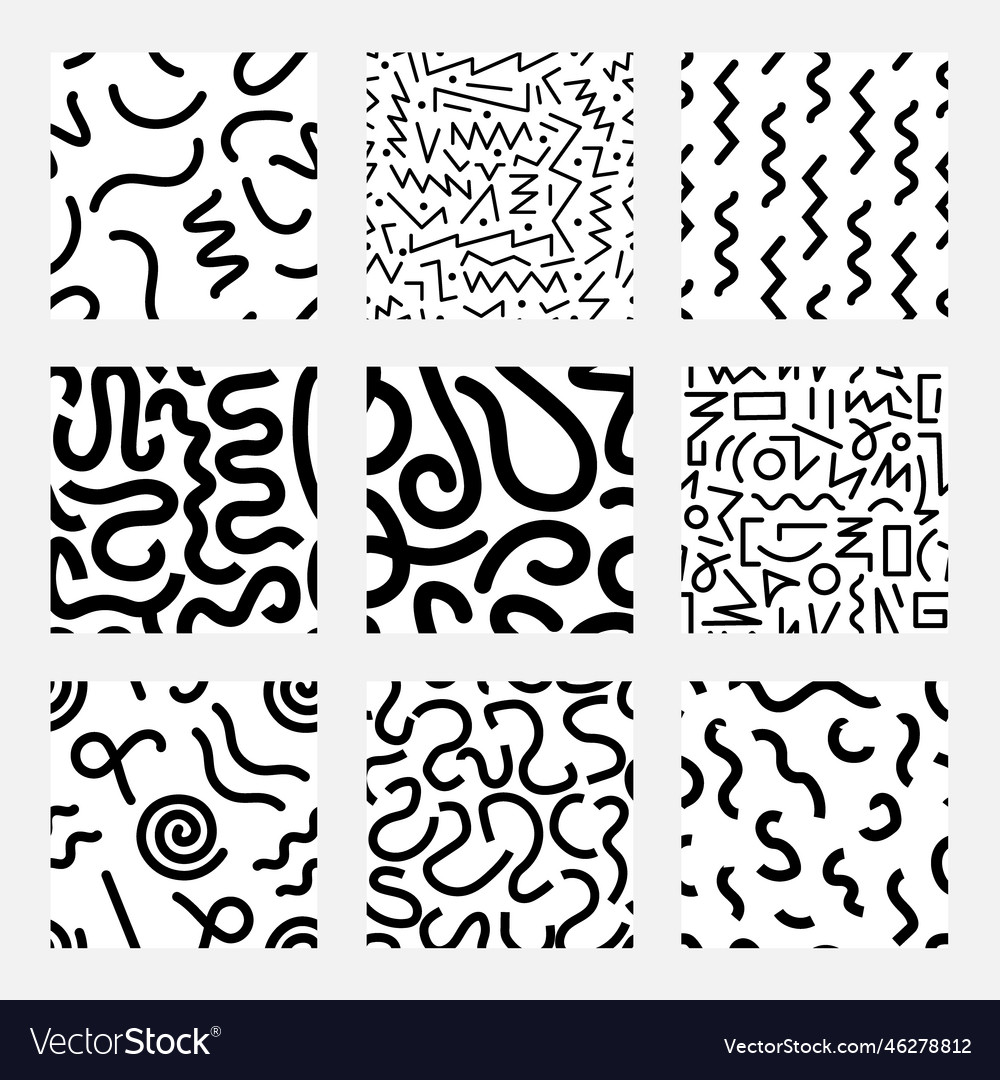 Wiggly Line Pattern Collection