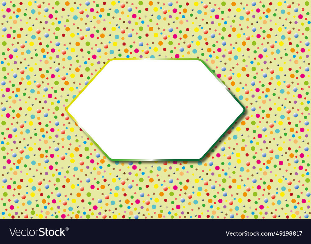 Abstract dotted background with frame hexagons Vector Image Abstract dotted background with frame hexagons