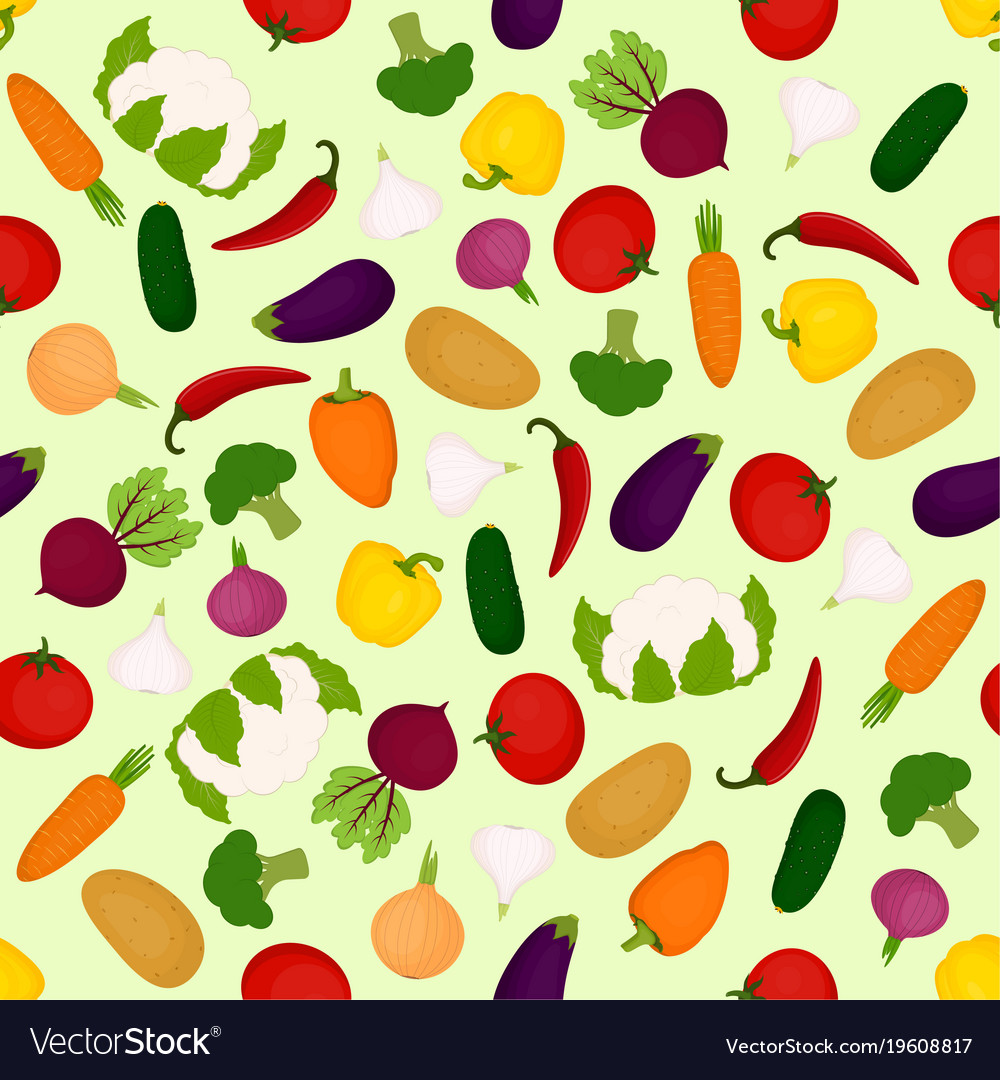 Bright vegetable pattern