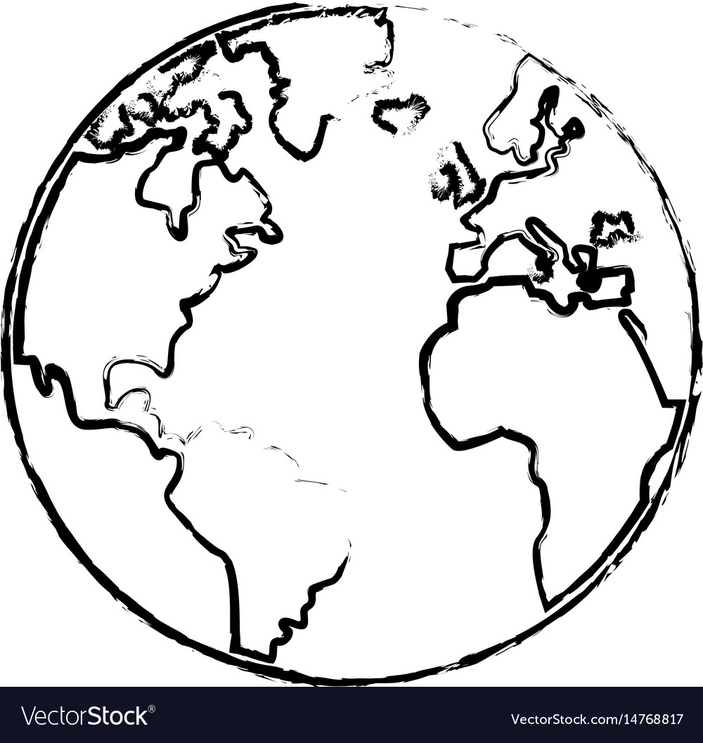 Earth globe 3d world planet concept route Vector Image