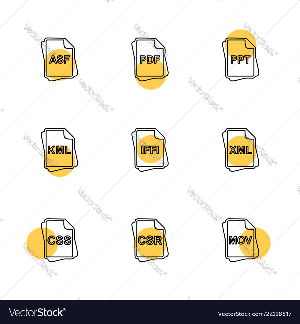 File type files documents eps icons set