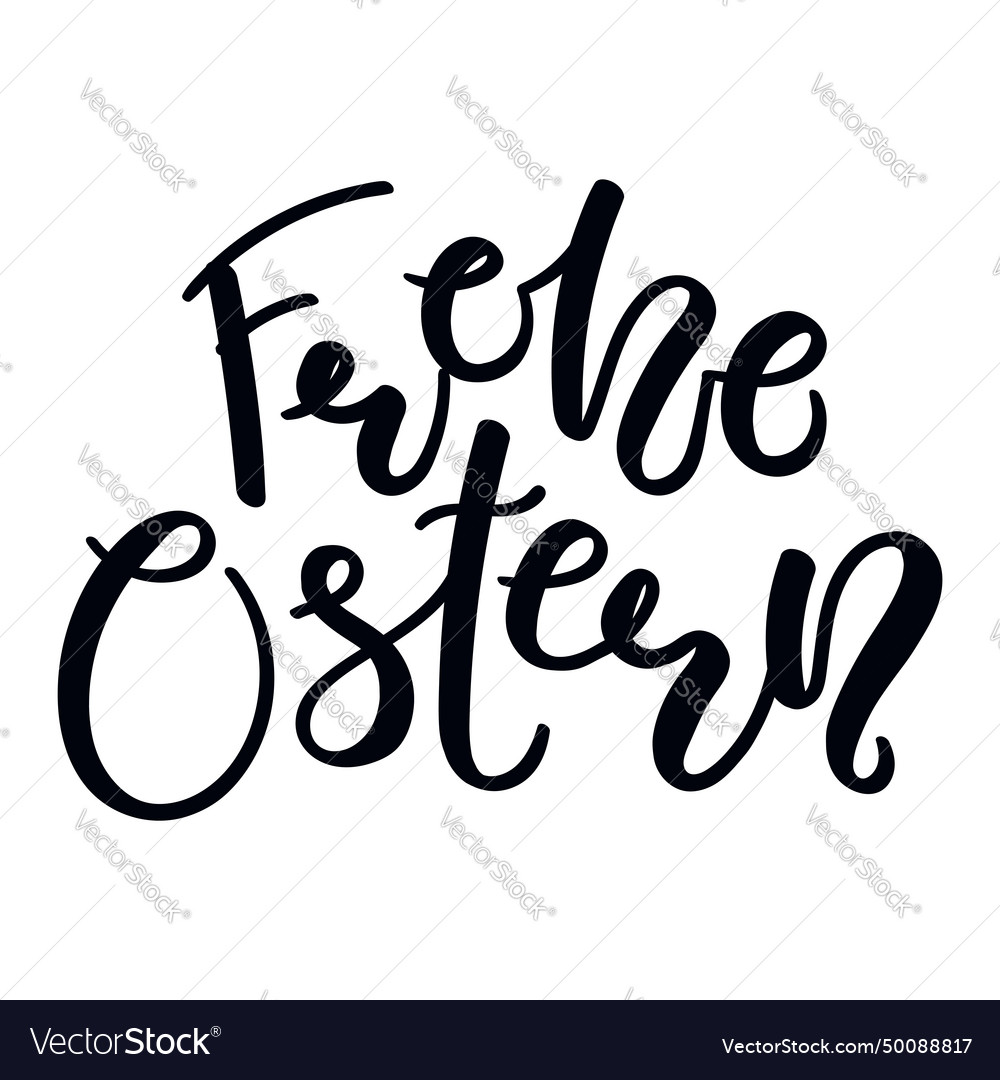 Frohe ostern glücklicher Oster in deutscher Handschrift