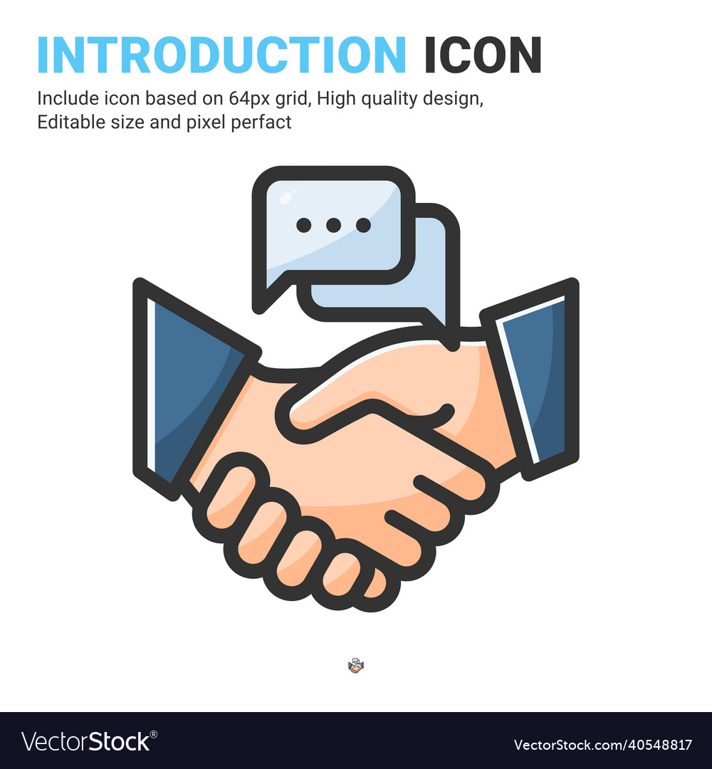 Introduction icon with outline color style
