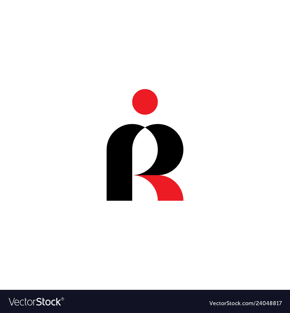 Letter p and r icon logo pr symbol Royalty Free Vector Image