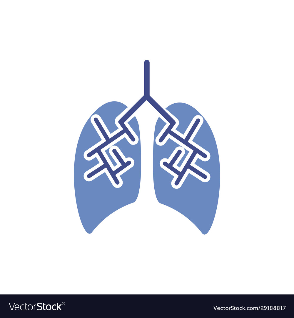 Lunge menschliche Organ isolierte Ikone