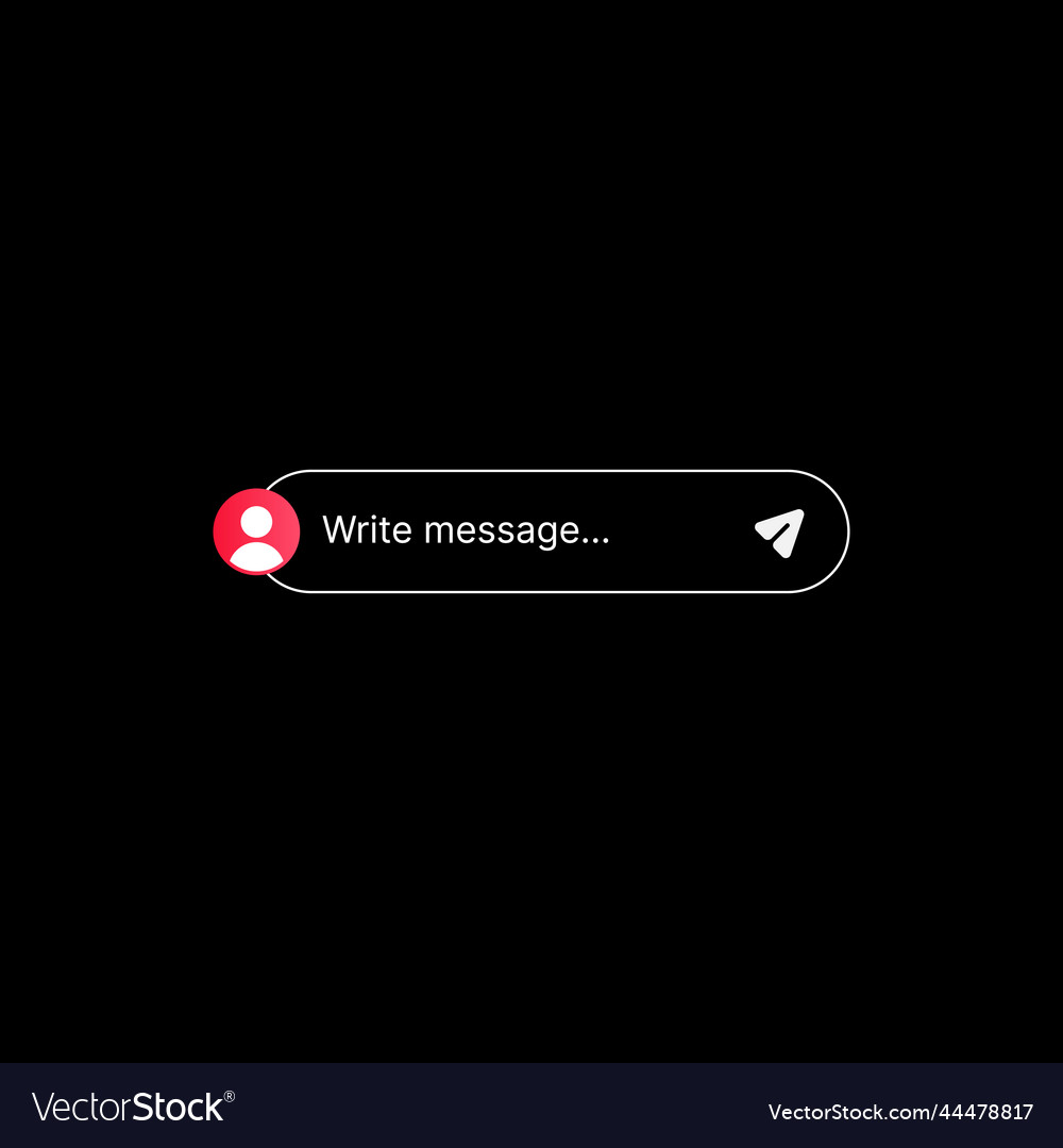 Message bar ui concept on black