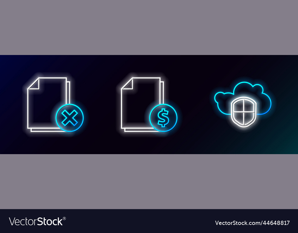 Set line cloud and shield delete file document