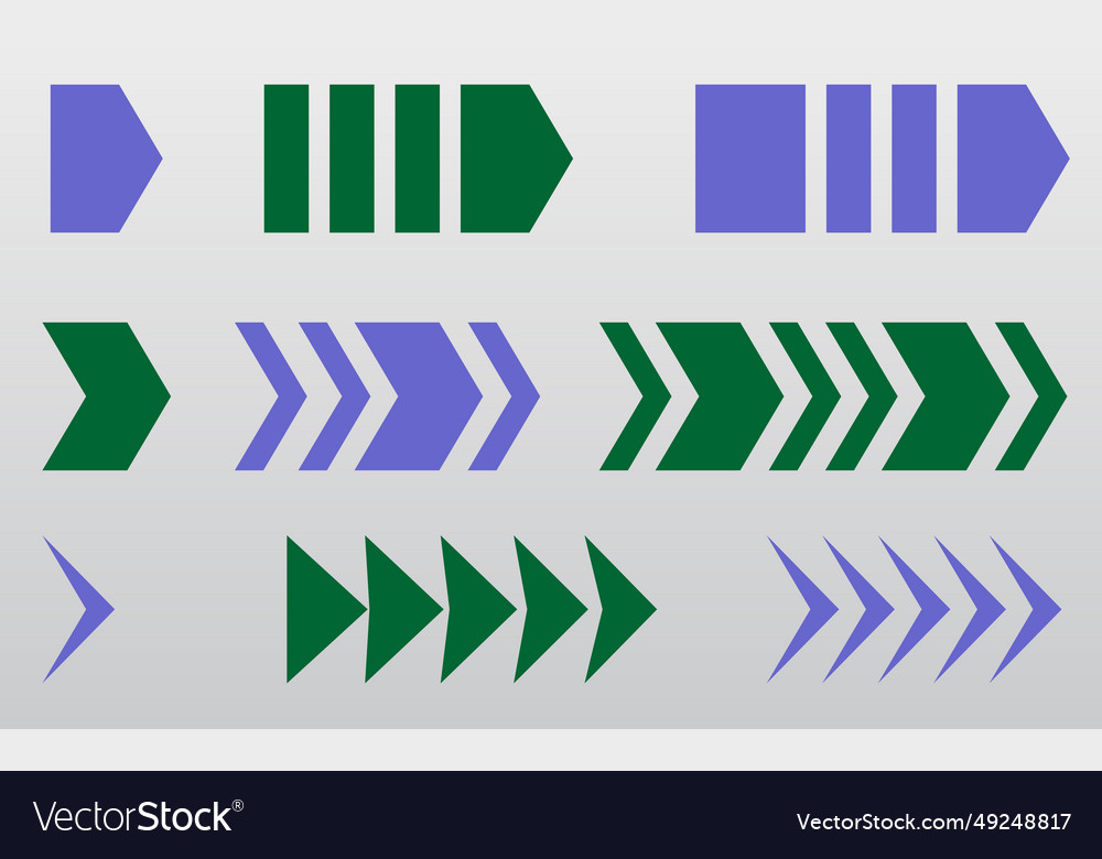 Set of pointers to the right