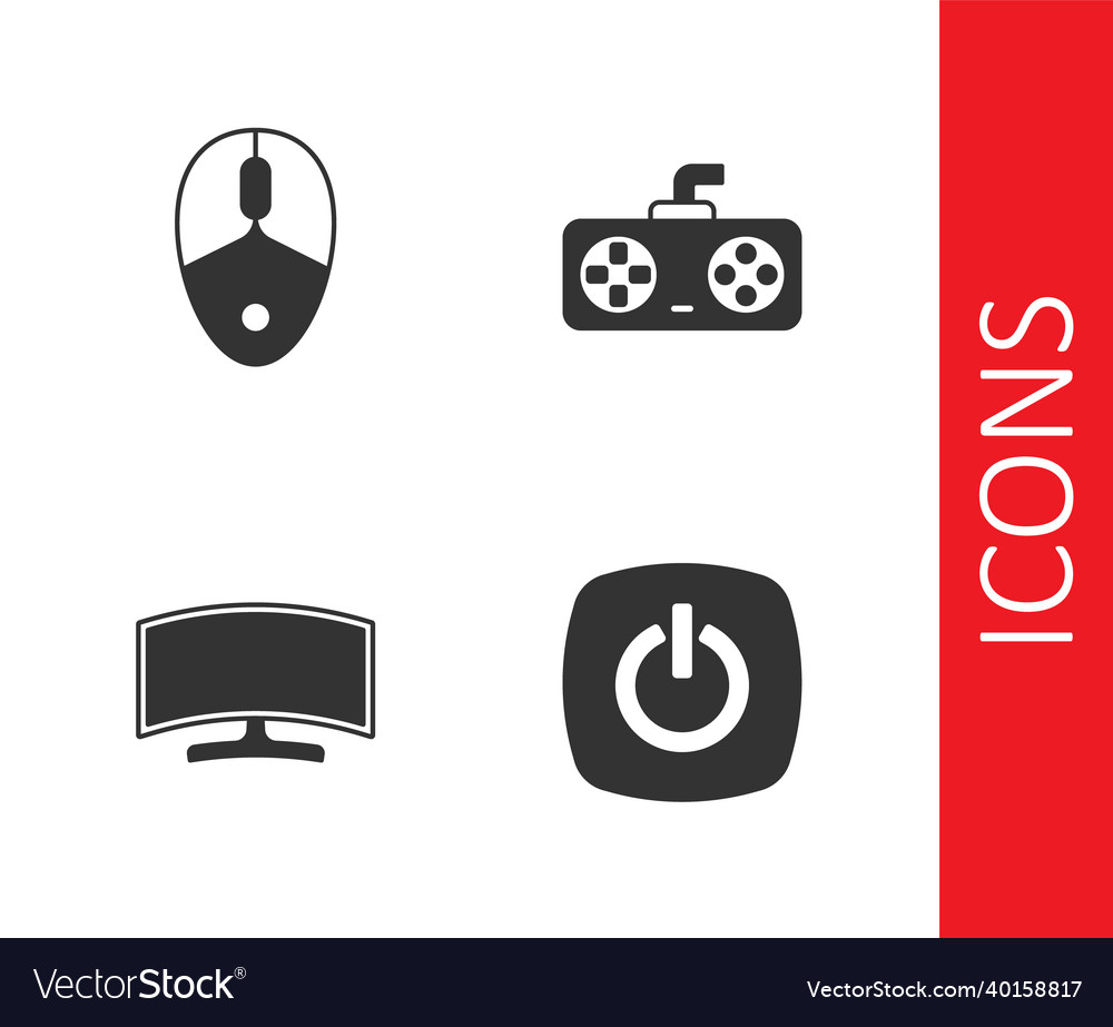 Set Power-Taste Computer Maus Monitor und Spiel