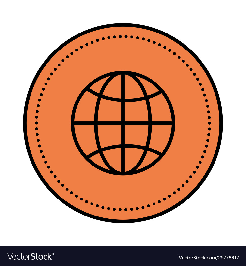 Sphere planet browser isolated icon