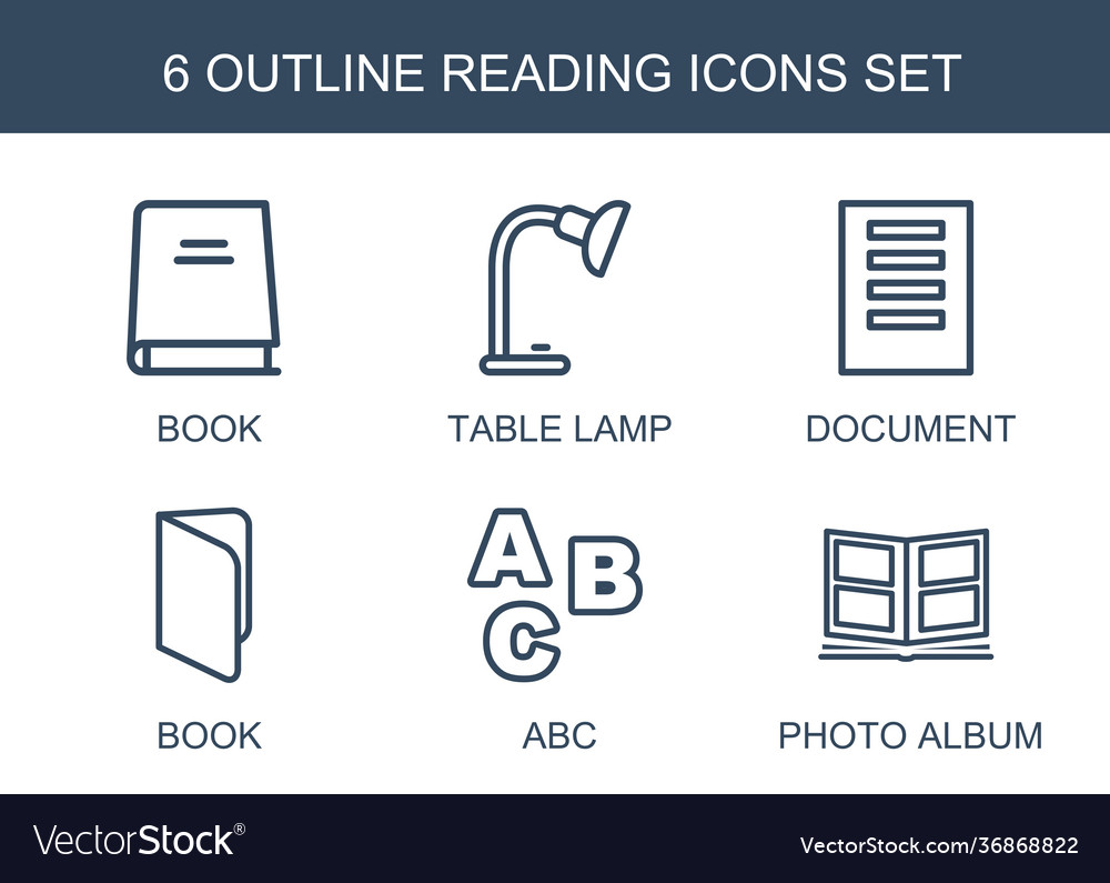 6 reading icons