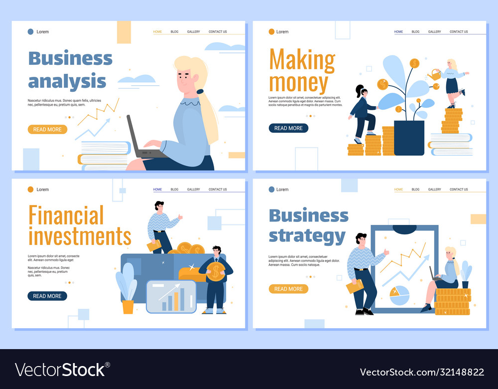 A set web page templates concepts big vector image A set web page templates concepts big