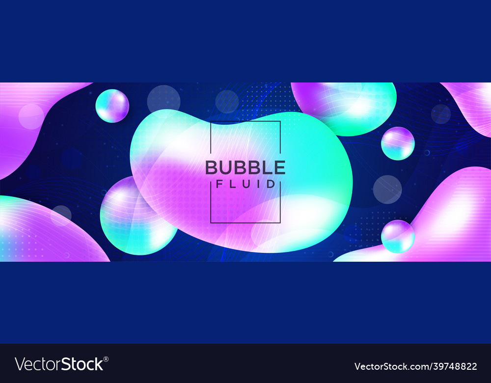 Abstract colorful bubble with fluid dynamic