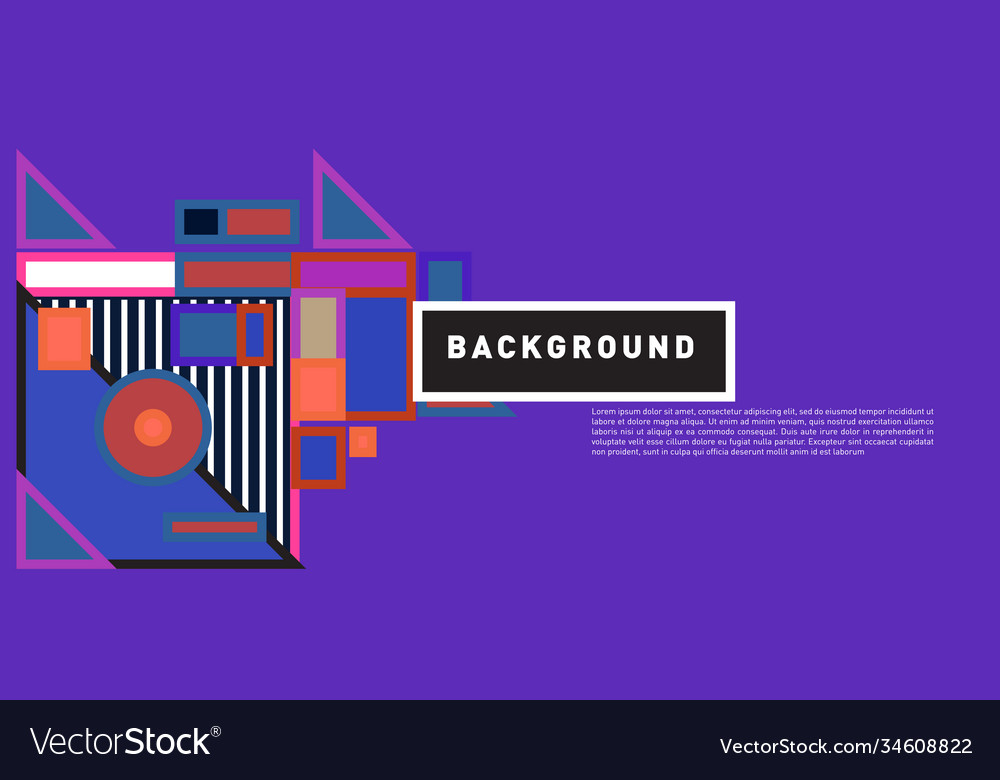 Abstract colorful rectangle background for banner vector image Abstract colorful rectangle background for banner