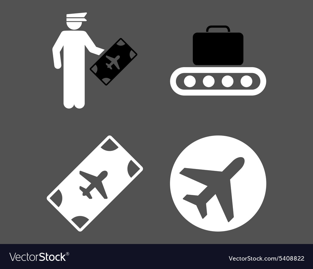 Aviation icon set