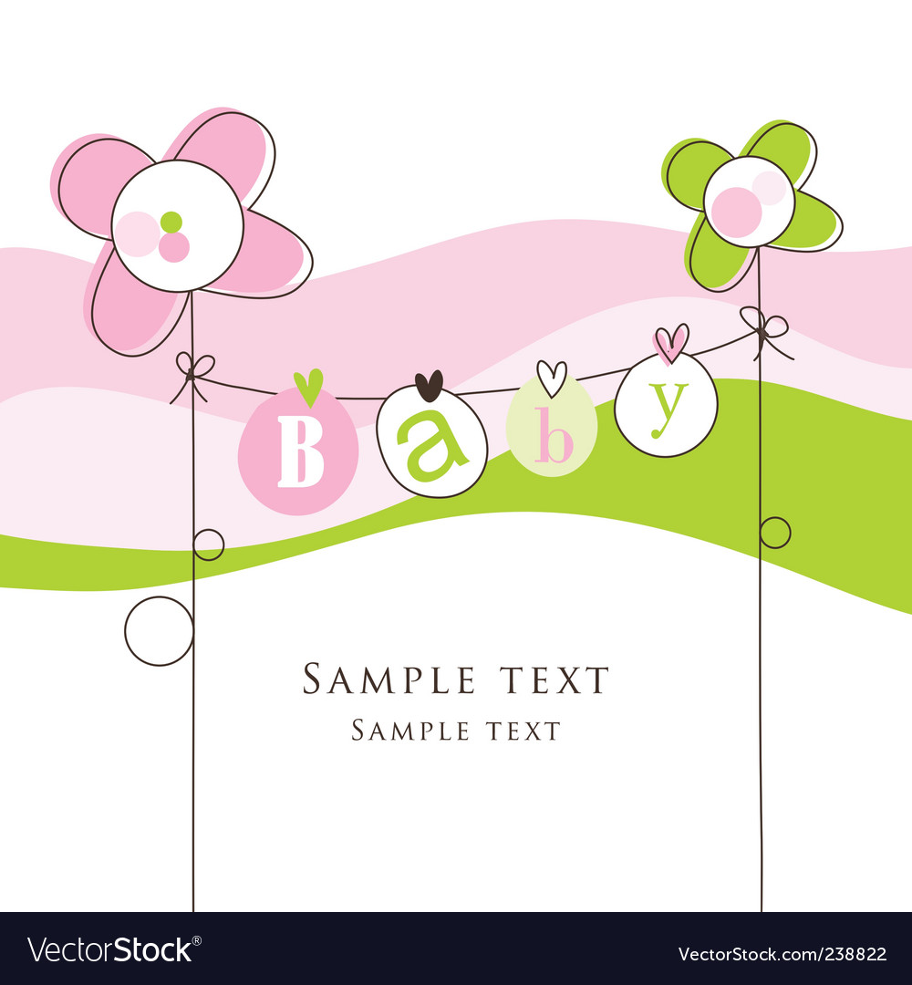 baby girl announcement card royalty free vector image announcement for baby girl