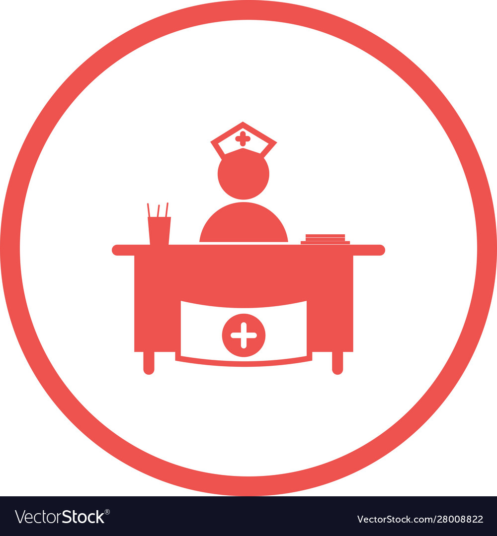 Beautiful hospital reception glyph icon