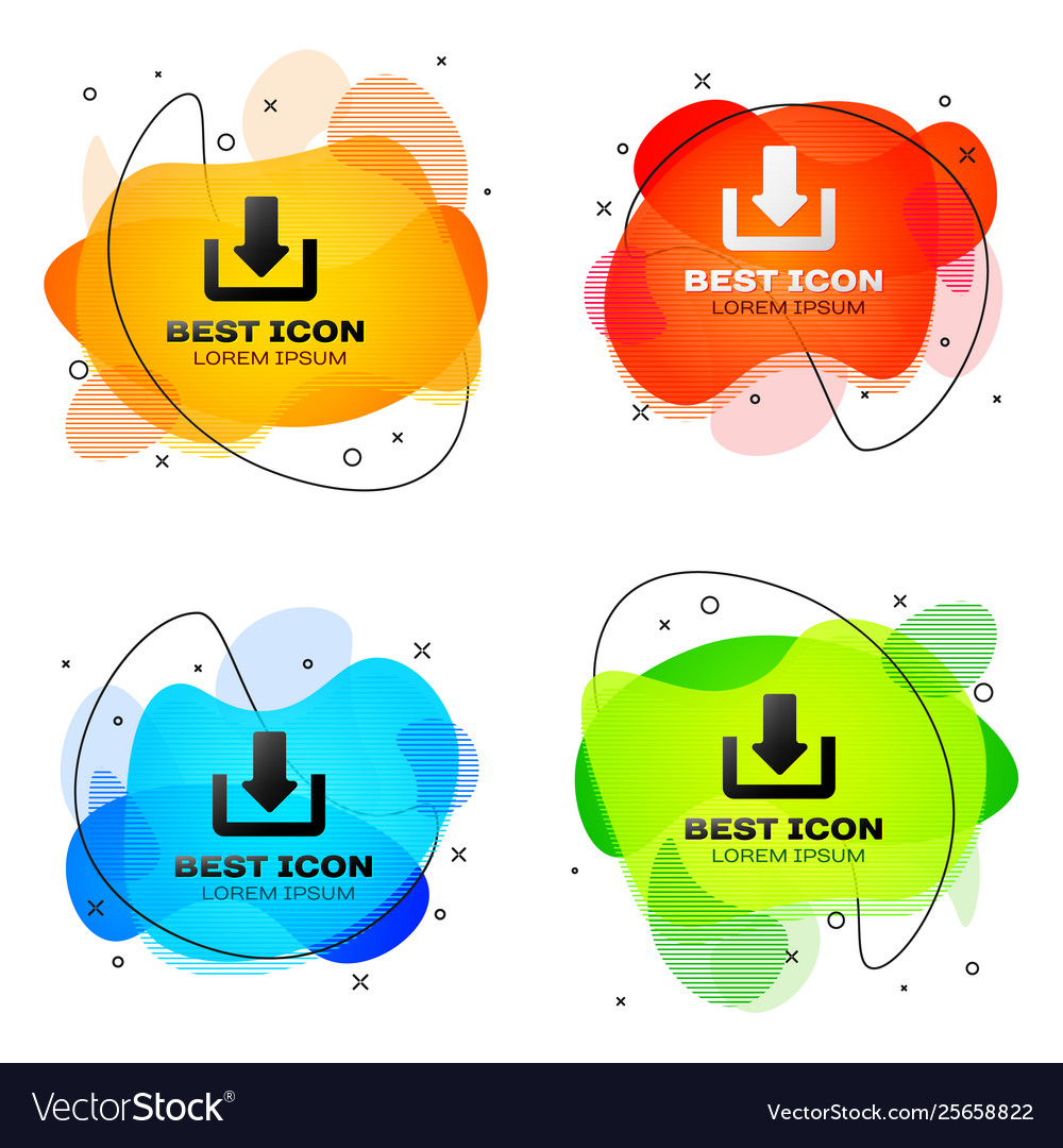 Black download icon isolated upload button load