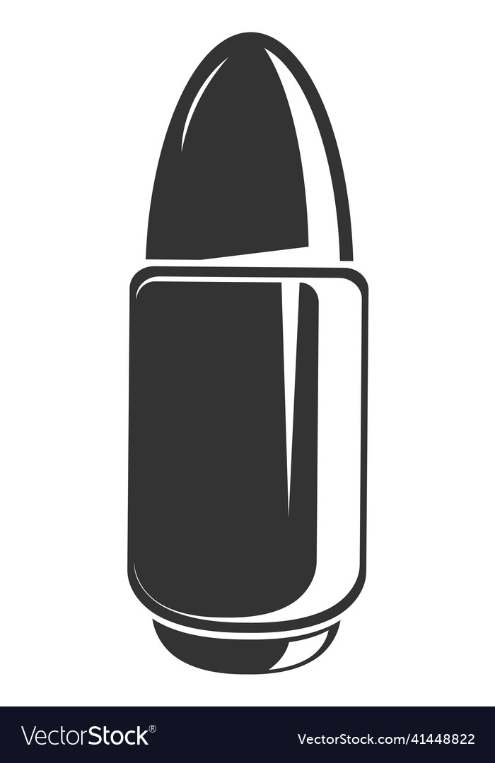 Bullet icon weapon ammo gun shot symbol Royalty Free Vector