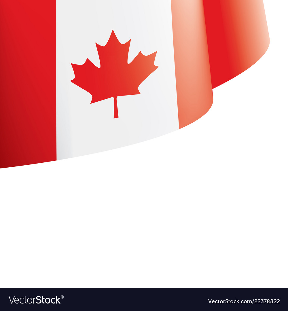 Canada flag on a white Royalty Free Vector Image