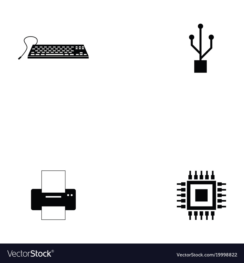 Computer hardware icon set