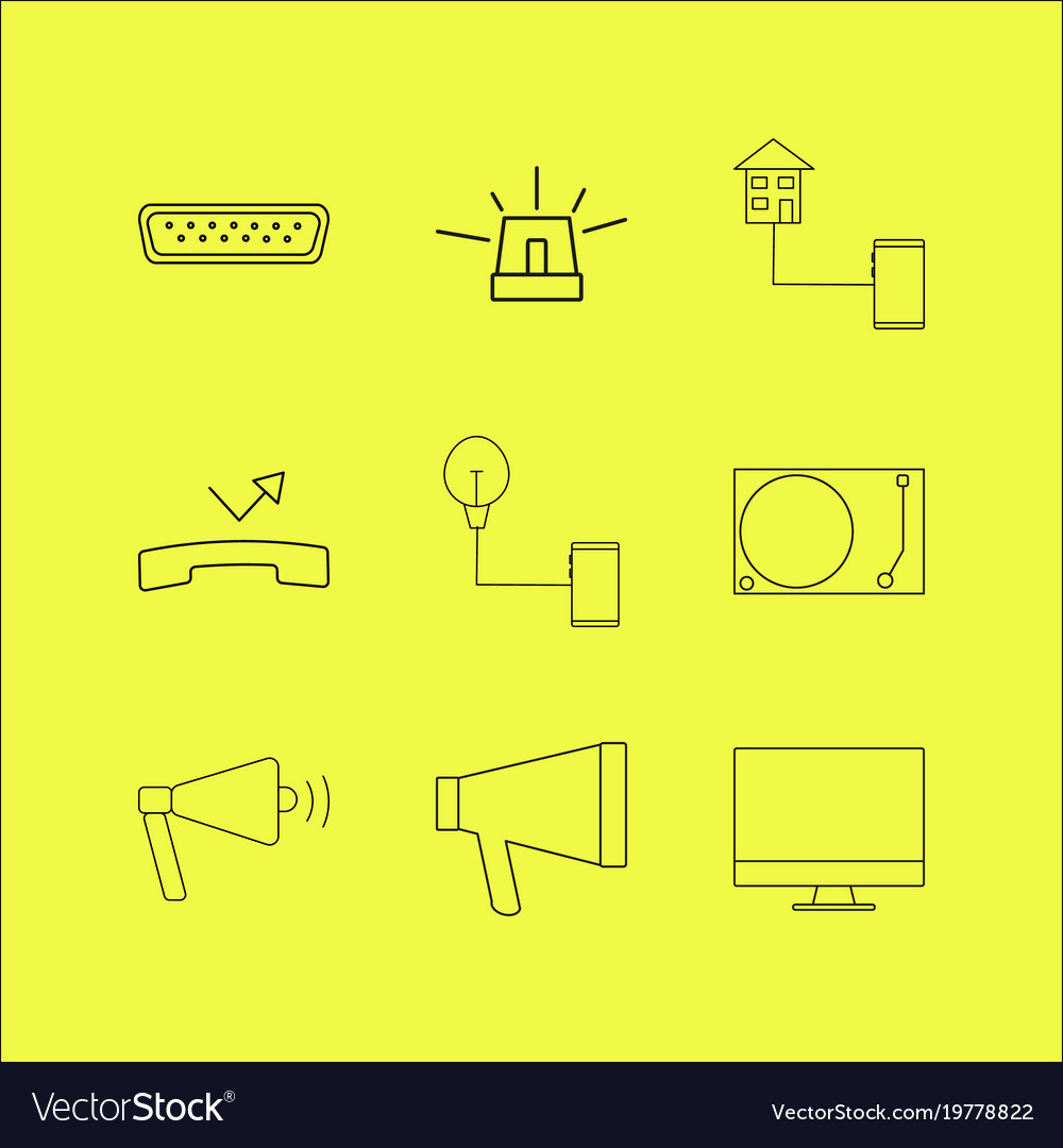 Devices linear icon set simple outline icons