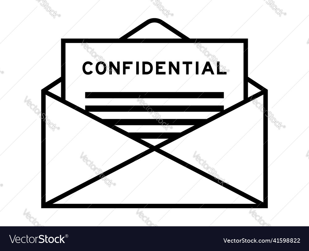 Envelope and letter sign with word confidential