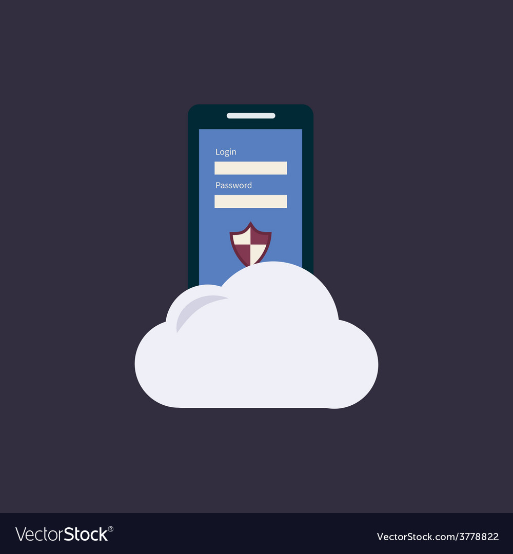 Flat web design icons for secure online shopping