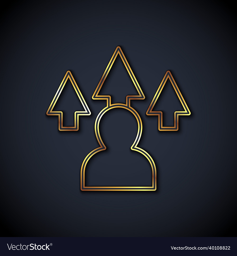 Gold line web design and front end development Vector Image Gold line web design and front end development
