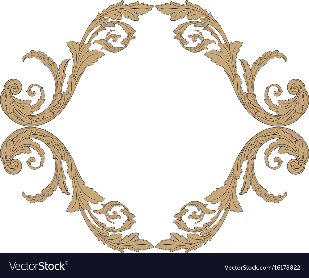 Isolated ornament in baroque style