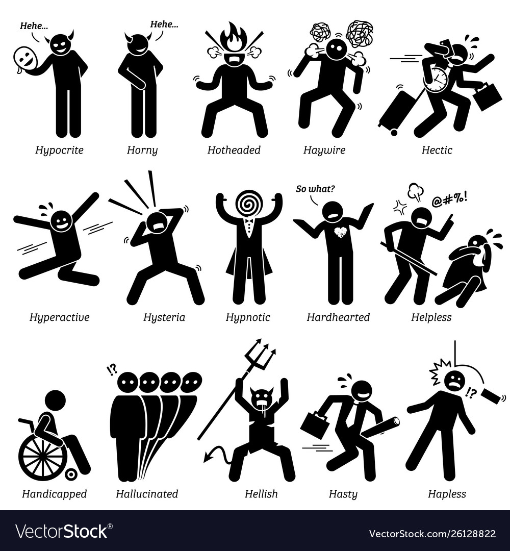 negative-personalities-character-traits-stick-vector-image