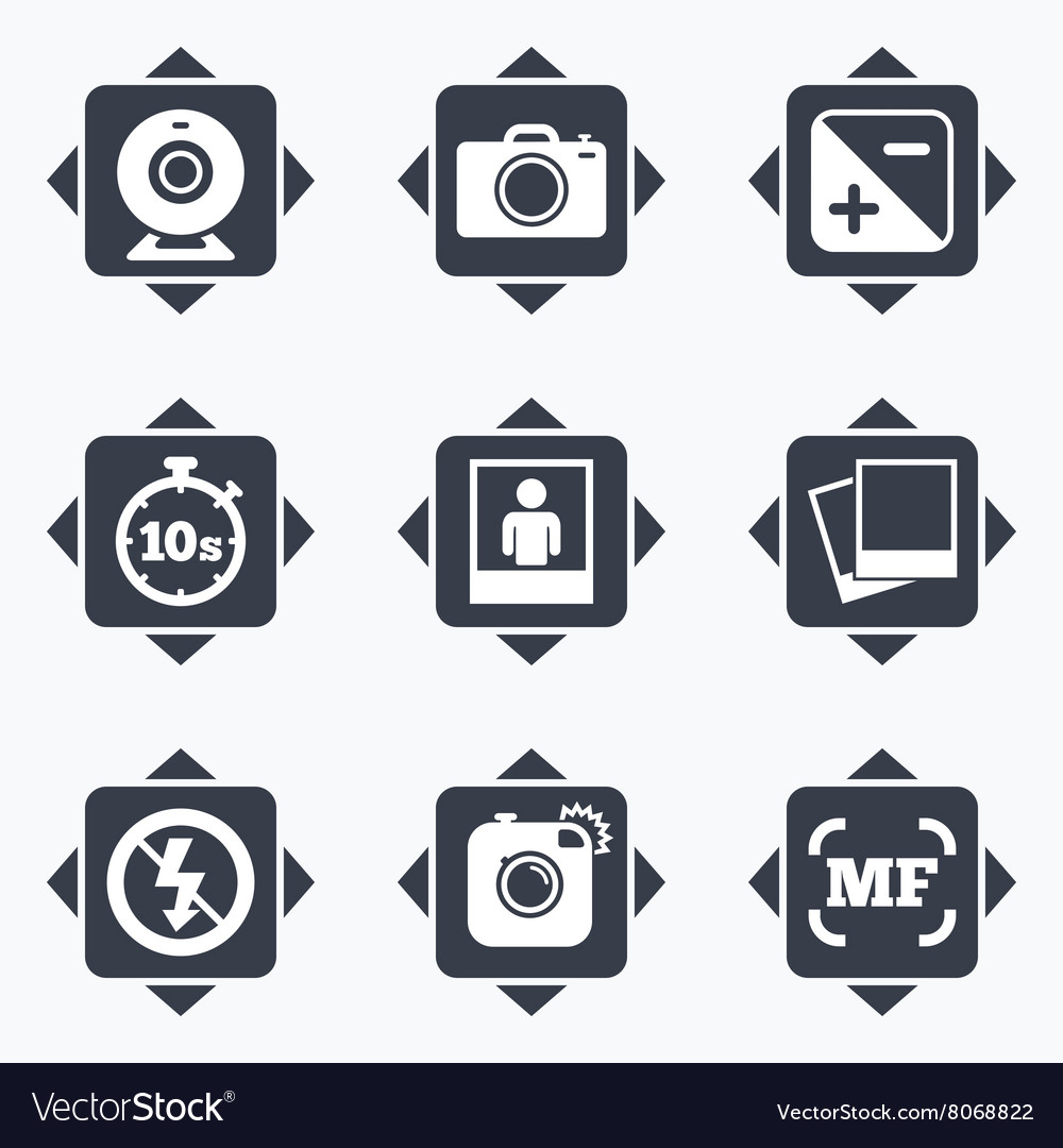 Photo video icons camera photos and frame